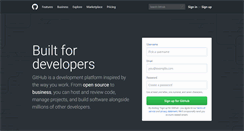 Desktop Screenshot of github.com